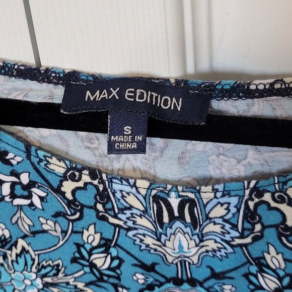 Max Edition Blue Aztec Print Sleeveless Scoop Neck Tank Top Women's Small 1285 - Picture 5 of 5